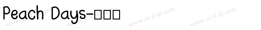 Peach Days字体转换